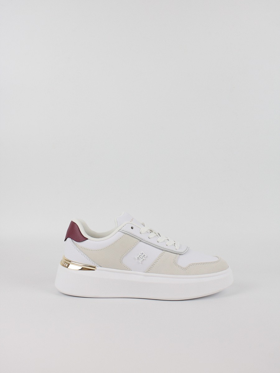 Γυναικεία Sneaker Tommy Hilfiger Th Fashion Court Μιχ Sneaker FW0FW08632-YBS Ασπρο