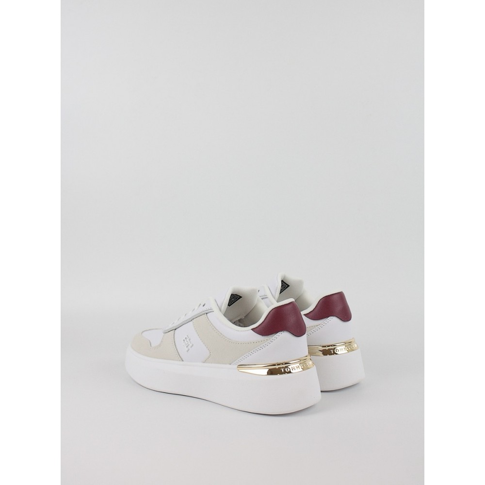Γυναικεία Sneaker Tommy Hilfiger Th Fashion Court Μιχ Sneaker FW0FW08632-YBS Ασπρο