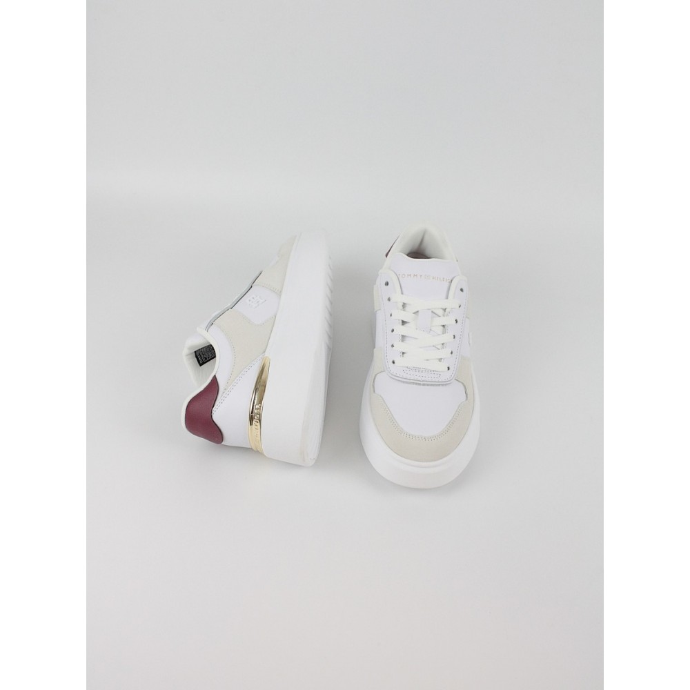 Γυναικεία Sneaker Tommy Hilfiger Th Fashion Court Μιχ Sneaker FW0FW08632-YBS Ασπρο