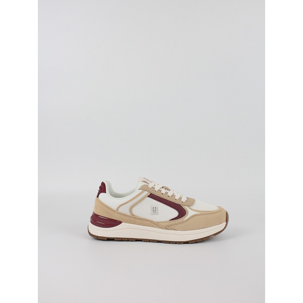Γυναικεία Sneaker Tommy Hilfiger Casual Fashion Runner Mix FW0FW08693-0KQ Ασπρο