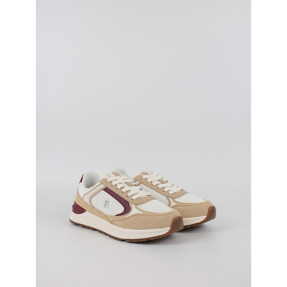 Γυναικεία Sneaker Tommy Hilfiger Casual Fashion Runner Mix FW0FW08693-0KQ Ασπρο