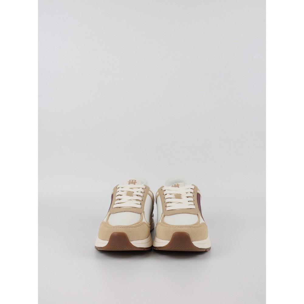 Γυναικεία Sneaker Tommy Hilfiger Casual Fashion Runner Mix FW0FW08693-0KQ Ασπρο