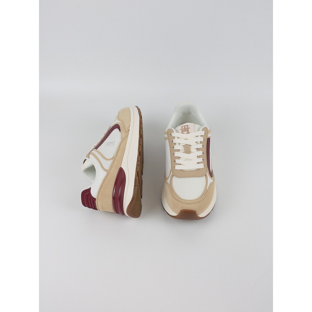 Γυναικεία Sneaker Tommy Hilfiger Casual Fashion Runner Mix FW0FW08693-0KQ Ασπρο