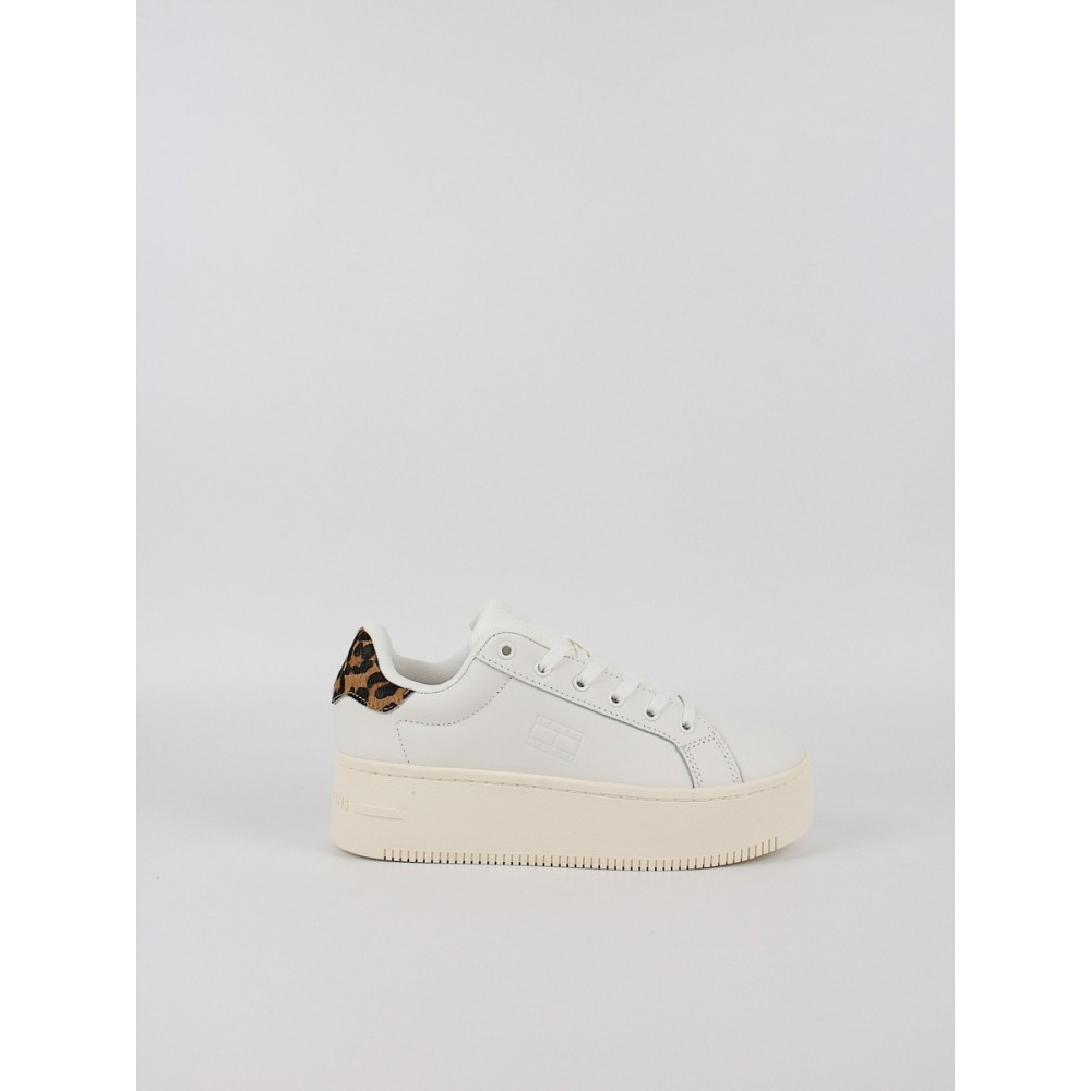 Γυναικεία Sneaker Tommy Hilfiger Tjw Flatform Leopard Sneaker EN0EN02930-0K7 Ασπρο