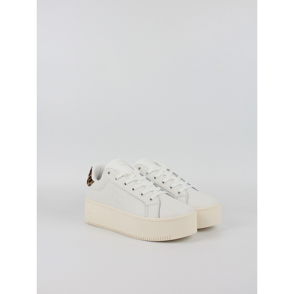 Γυναικεία Sneaker Tommy Hilfiger Tjw Flatform Leopard Sneaker EN0EN02930-0K7 Ασπρο