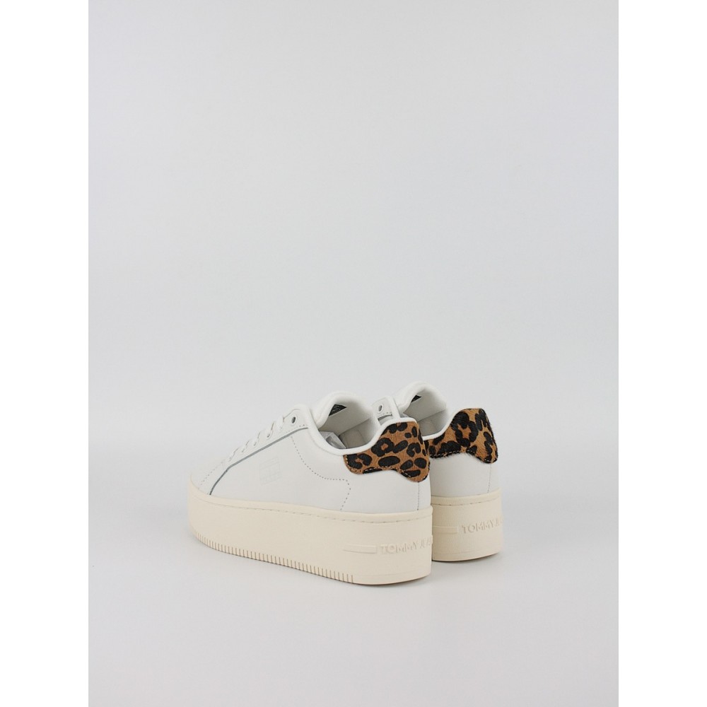 Γυναικεία Sneaker Tommy Hilfiger Tjw Flatform Leopard Sneaker EN0EN02930-0K7 Ασπρο