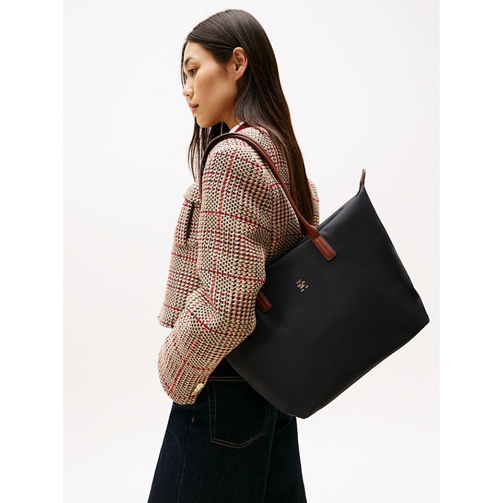 Γυναικεία Τσάντα Tommy Hilfiger Popette Tote AW0AW17711-BDS Μαύρη
