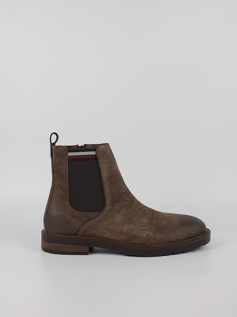 Ανδρικά Μποτάκια Tommy Hilfiger Cleated Hilfiger Suede Chelsea FM0FM05560-GV0 Ταμπά