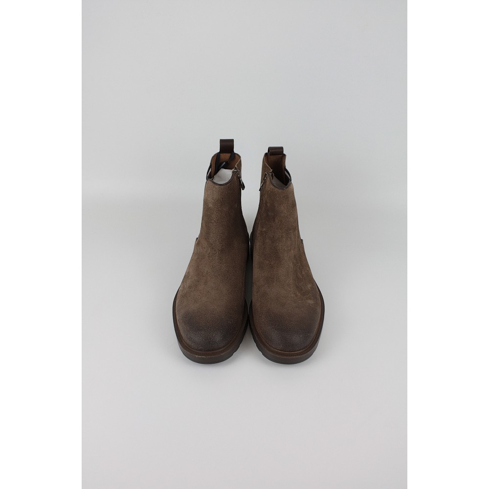 Men BootTommy Hilfiger Cleated Hilfiger Suede Chelsea FM0FM05560-GV0 Legacy Brown