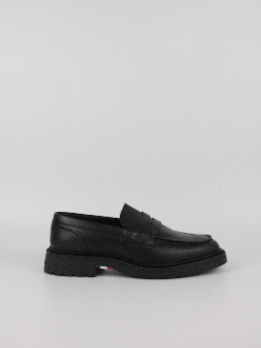 Ανδρικά Μοκασίνια Tommy Hilfiger Hilfiger Comfort Lwt Lth Loafer FM0FM05698-BDS Μαύρο