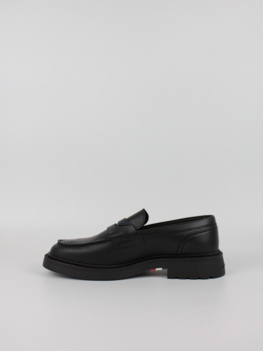 Ανδρικά Μοκασίνια Tommy Hilfiger Hilfiger Comfort Lwt Lth Loafer FM0FM05698-BDS Μαύρο