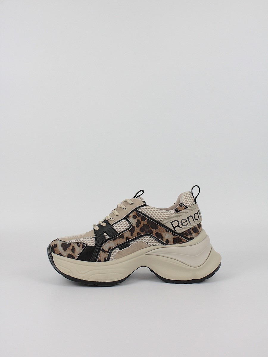 Γυναικείο Sneaker Renato Garini V119R7453F42 Μπεζ-Λεοπάρ