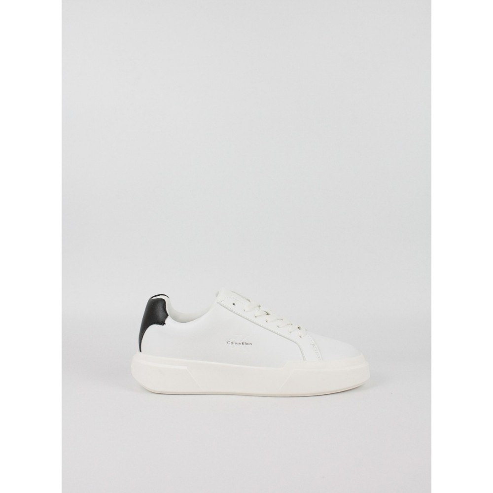 Γυναικεία Sneaker Calvin KLein Chunky Cupsole Laceup Lth Wn YW0YW01947-01W Ασπρο