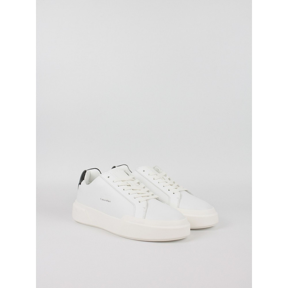 Γυναικεία Sneaker Calvin KLein Chunky Cupsole Laceup Lth Wn YW0YW01947-01W Ασπρο