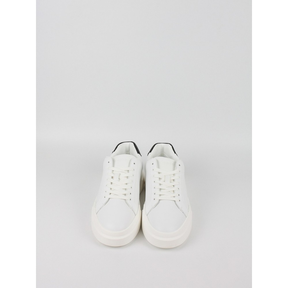 Γυναικεία Sneaker Calvin KLein Chunky Cupsole Laceup Lth Wn YW0YW01947-01W Ασπρο