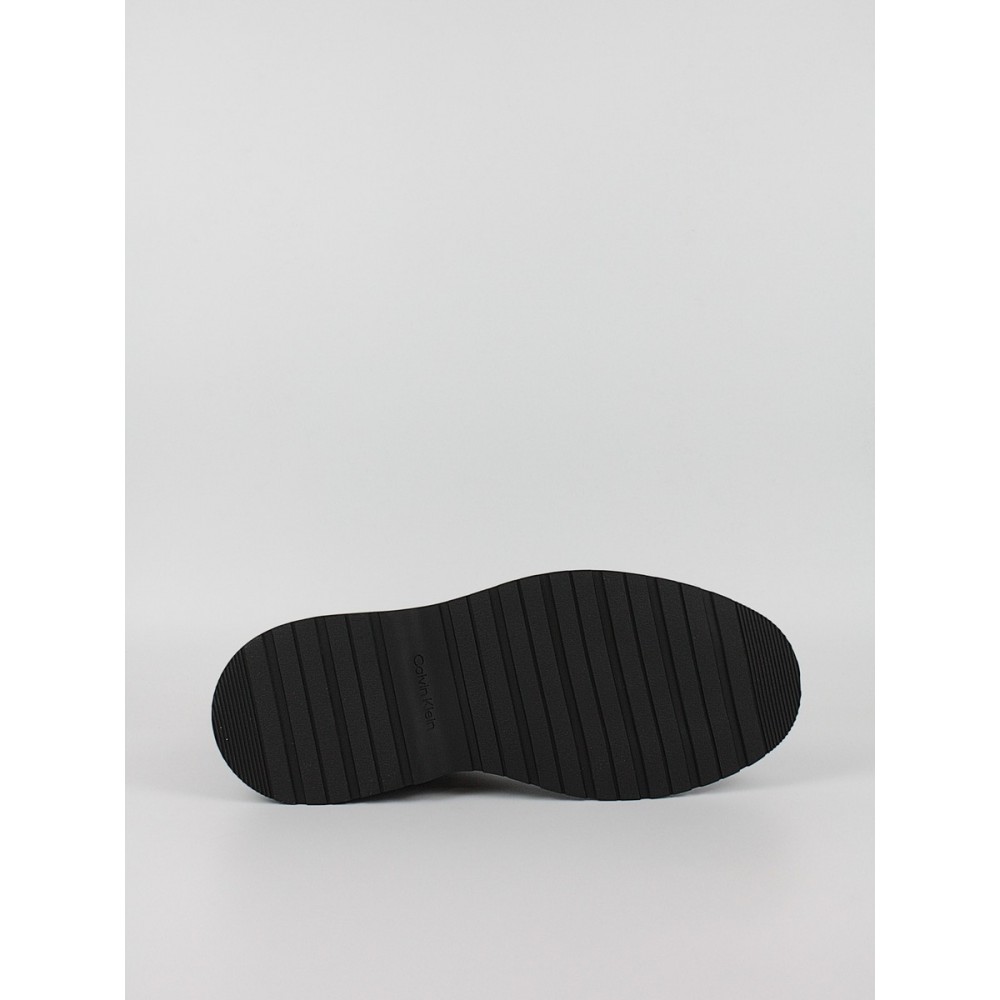 Ανδρικά Μποτάκι Calvin KLein Combat Ess Laceup Zip Boot Lth YM0YM01373-0GJ Μαύρο