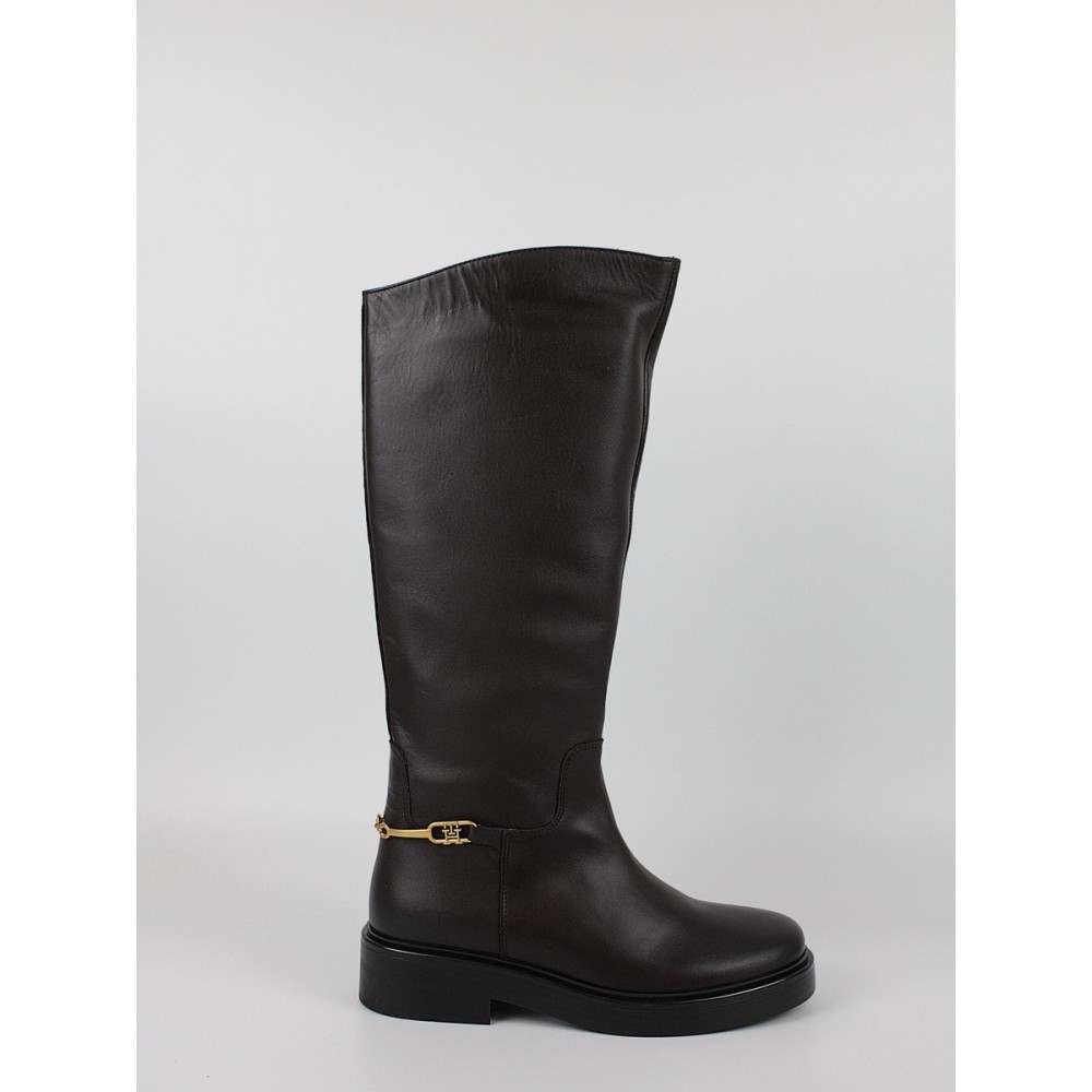 Γυναικεία ΜπόταTommy Hilfiger Th Horsebit Riding Long Boot FW0FW08863-GR8 Καφέ
