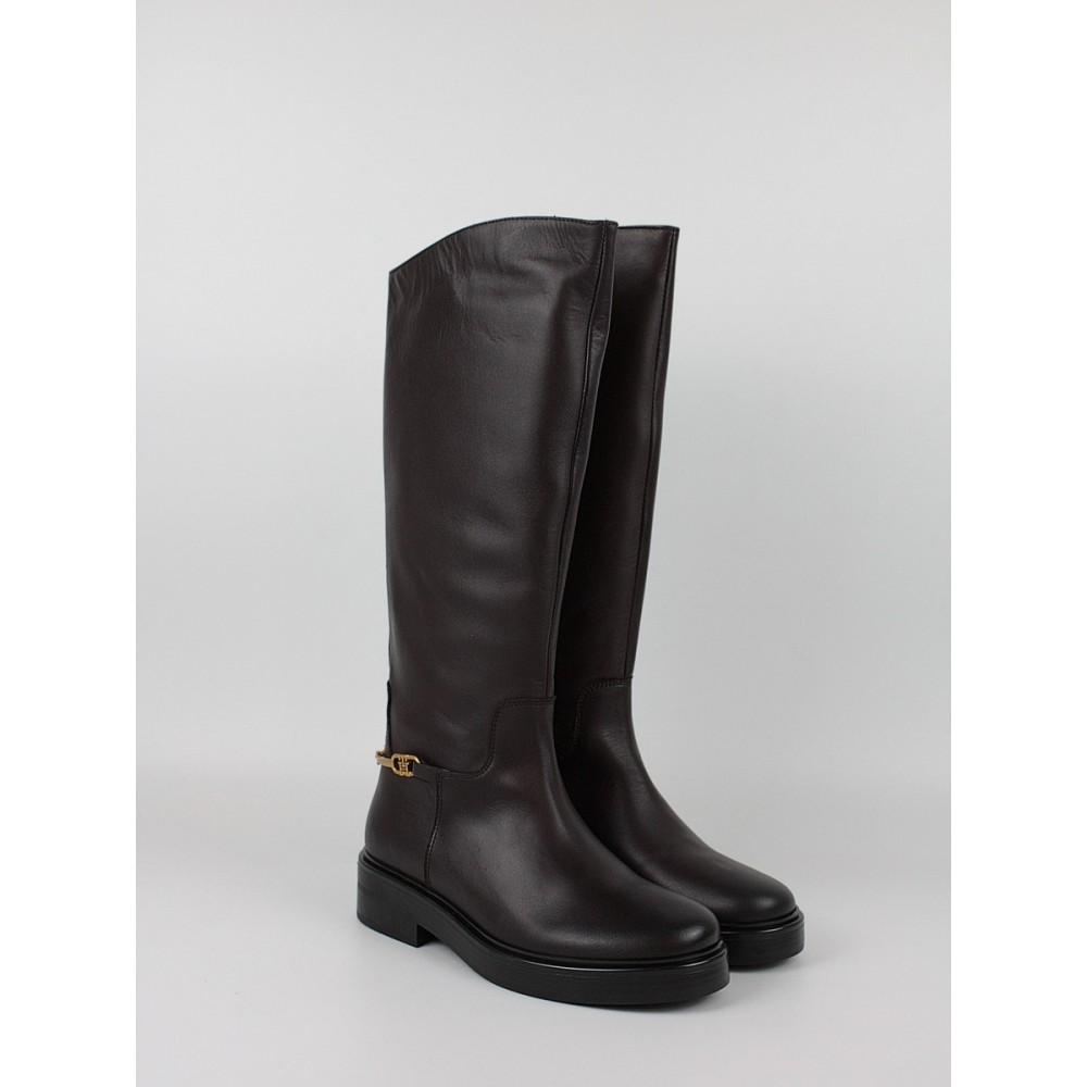 Γυναικεία ΜπόταTommy Hilfiger Th Horsebit Riding Long Boot FW0FW08863-GR8 Καφέ