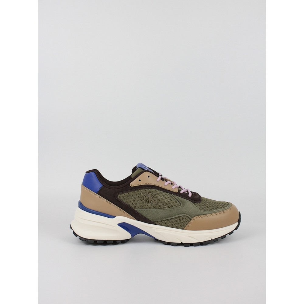 Ανδρικά Sneaker Calvin KLein Hike Runner Mesh Mix YM0YM01379-0IL Χακί