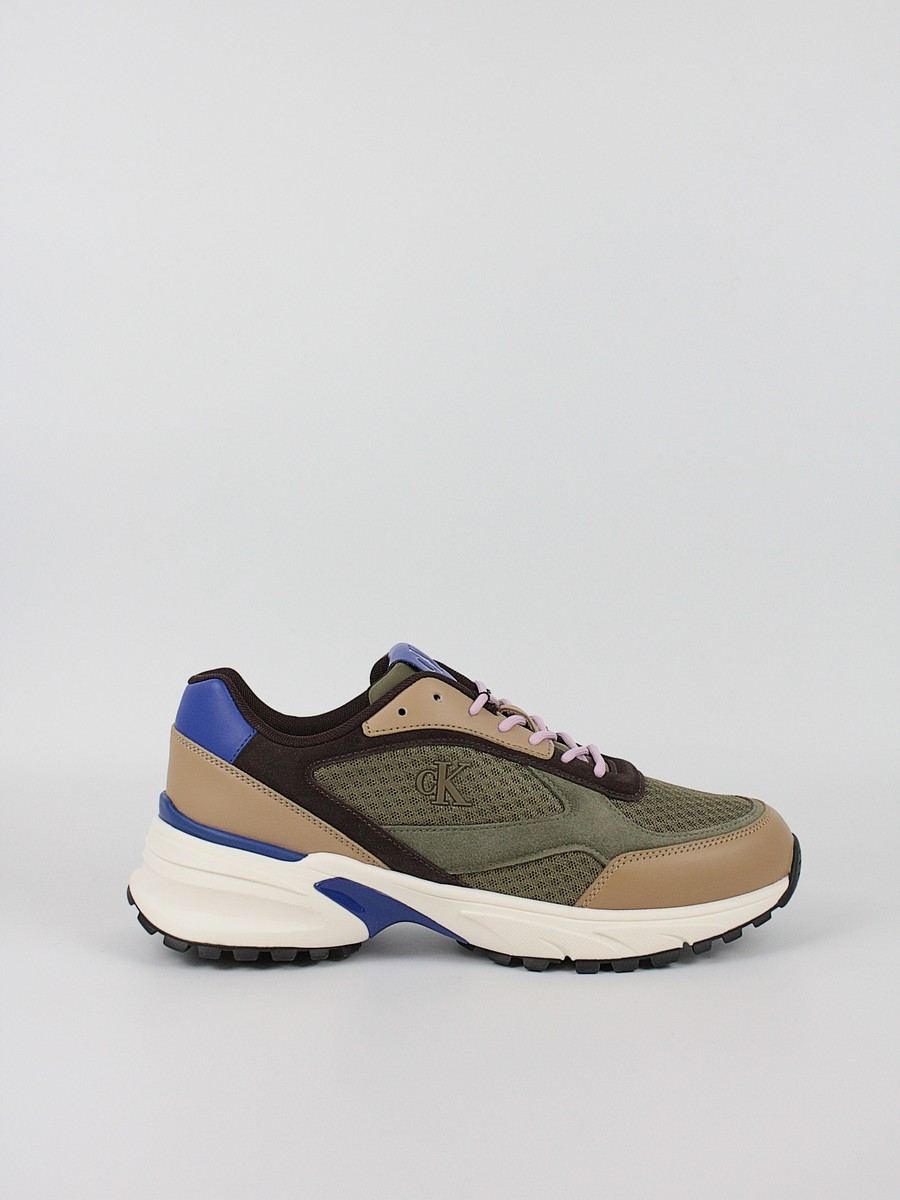 Ανδρικά Sneaker Calvin KLein Hike Runner Mesh Mix YM0YM01379-0IL Χακί