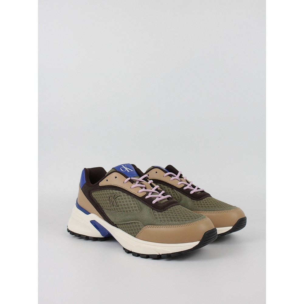 Ανδρικά Sneaker Calvin KLein Hike Runner Mesh Mix YM0YM01379-0IL Χακί
