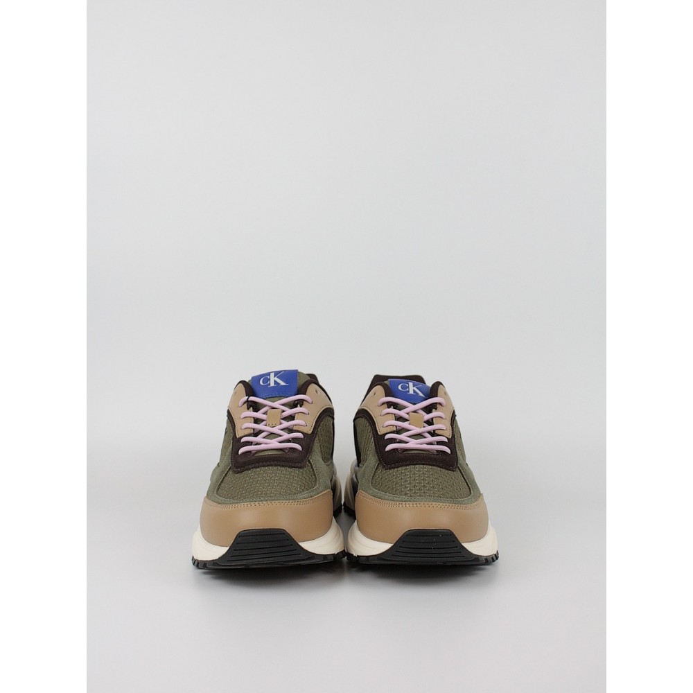 Ανδρικά Sneaker Calvin KLein Hike Runner Mesh Mix YM0YM01379-0IL Χακί