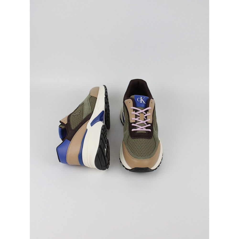 Ανδρικά Sneaker Calvin KLein Hike Runner Mesh Mix YM0YM01379-0IL Χακί