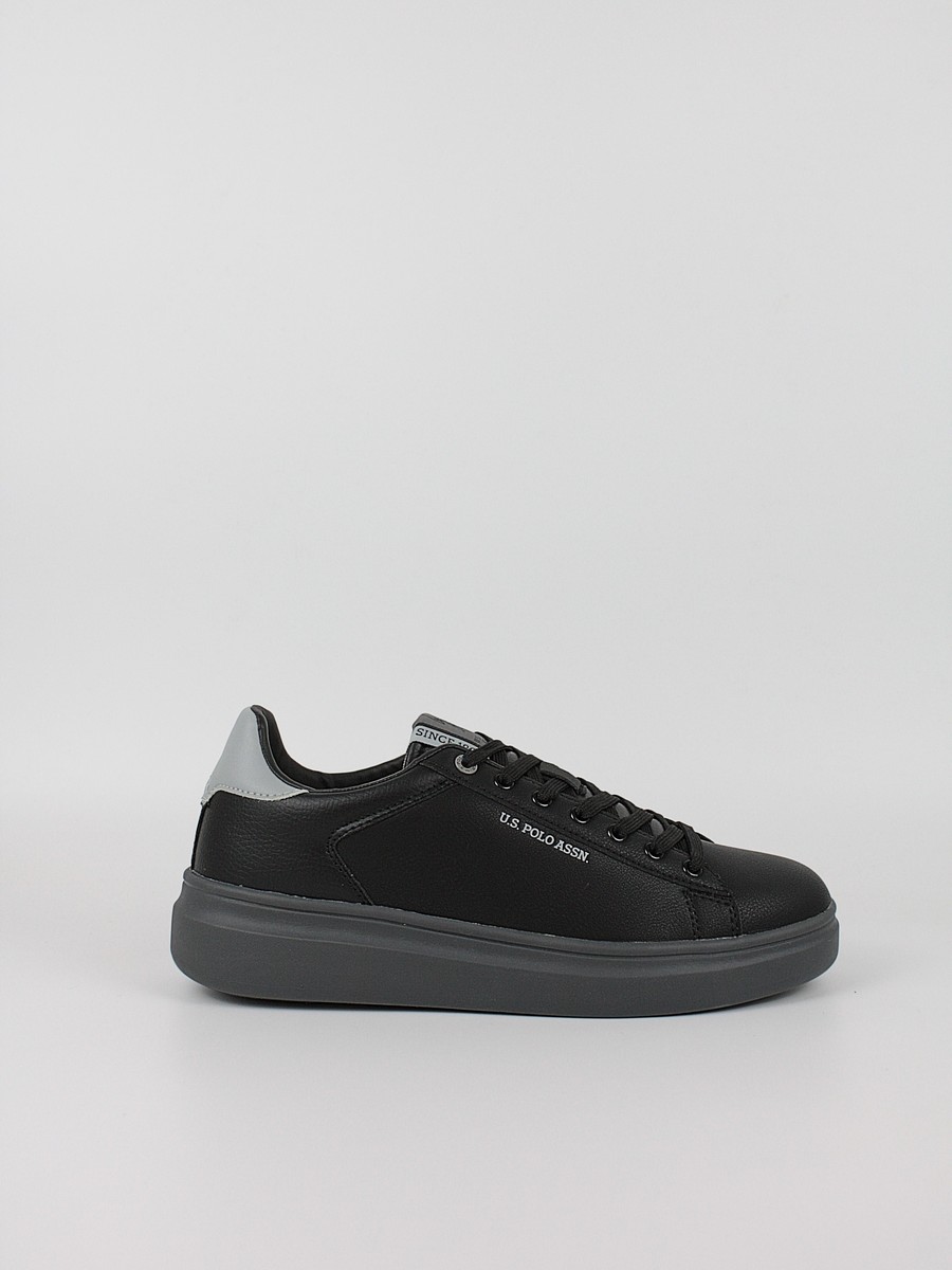 Ανδρικό Sneaker Us Polo Assn CODY013-BLK-LGR02 Μαύρο