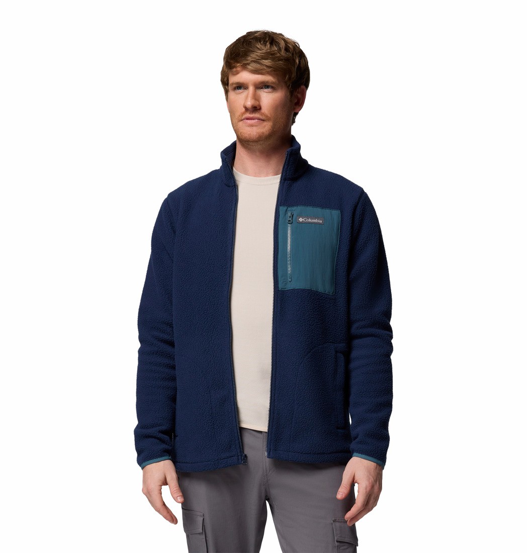 Ανδρική Ζακέτα Columbia Jasper Ridge™ Pebbled Full Zip Fleece 2142421-464 Μπλε