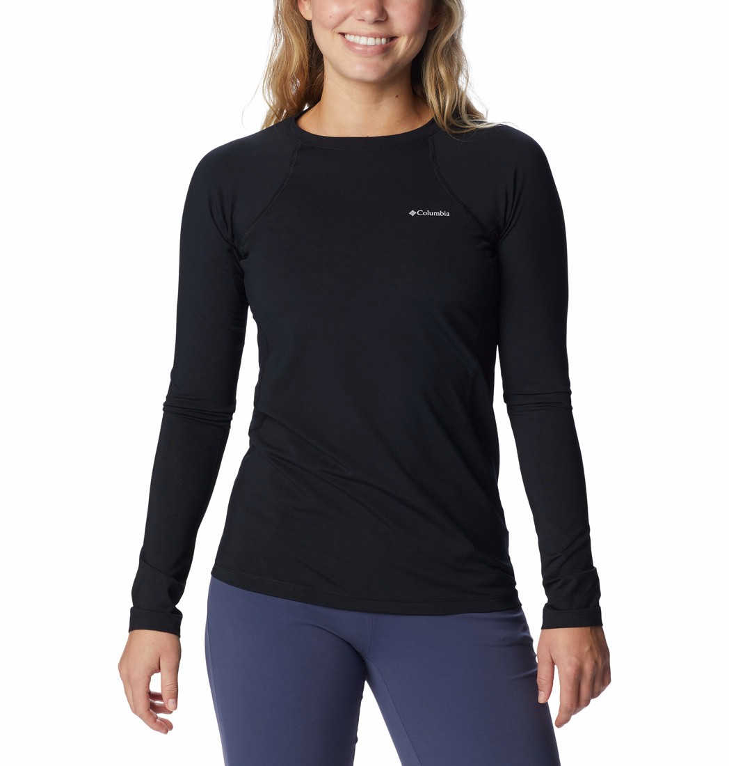 Γυναικεία Ισοθερμική Μπλούζα Columbia Midweight Stretch Long Sleeve Top Baselayer AL6763-011 Μαύρο