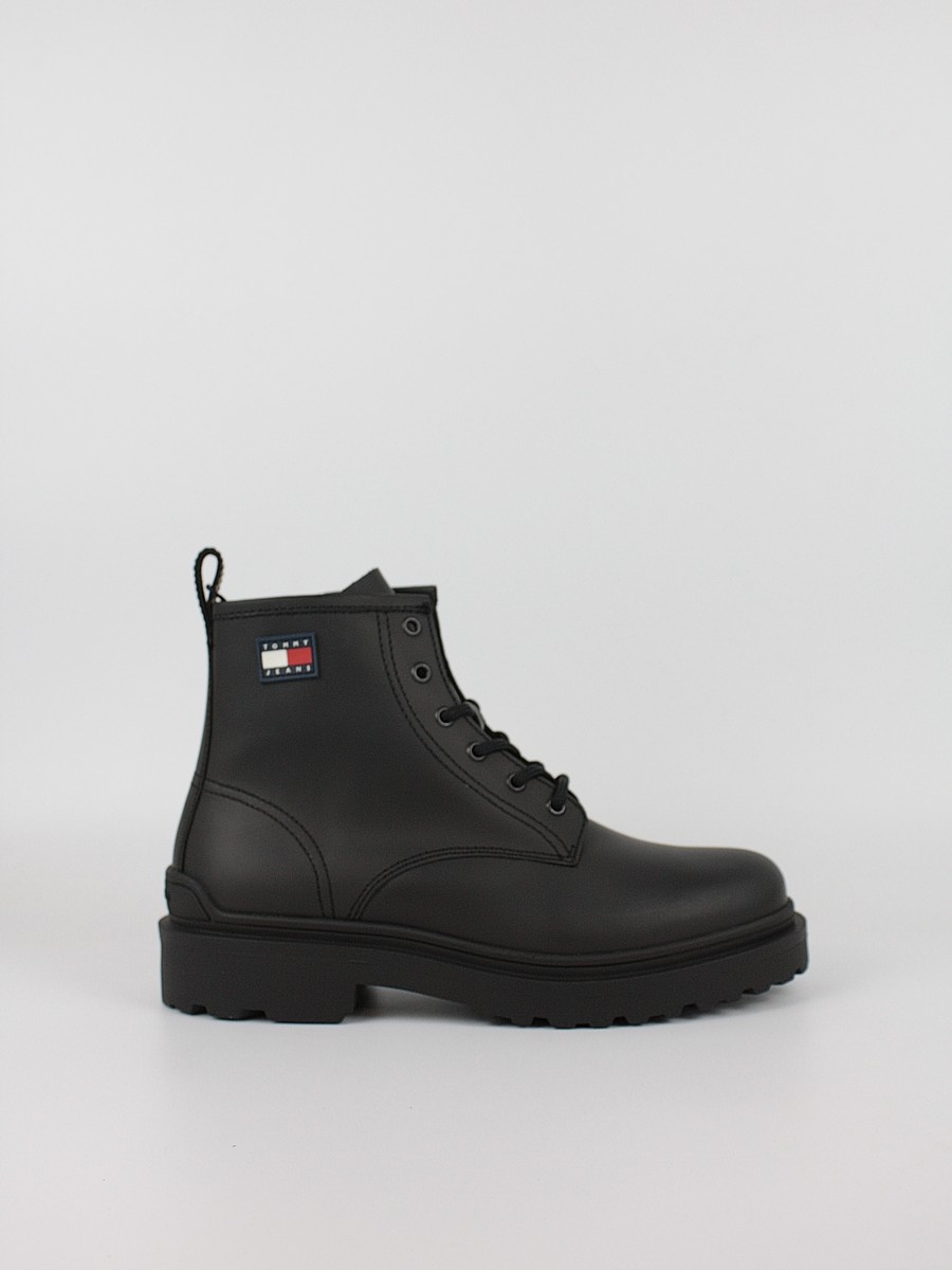 Men BootTommy Hilfiger Tjm Lace Up Rubberized EN0EN01628-BDS Black Men BootTommy Hilfiger Tjm Lace Up Rubberized EN0EN01628-BDS Black