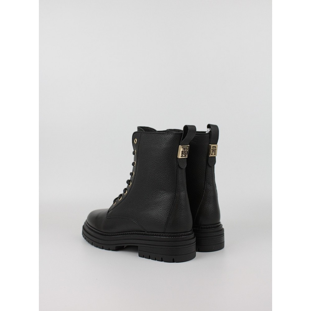 Γυναικεία ΜποτάκιαTommy Hilfiger Th Plaque Pebble Lace Boot Warm FW0FW08767-BDS Μαύρο Γυναικεία ΜποτάκιαTommy Hilfiger Th Plaque Pebble Lace Boot Warm FW0FW08767-BDS Μαύρο