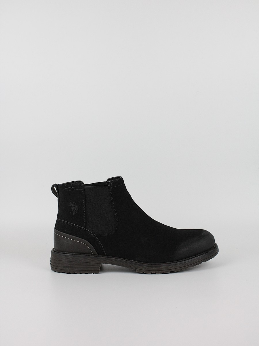 Ανδρικό Μποτάκι Us Polo Assn SERGE002-BLK Μαύρο