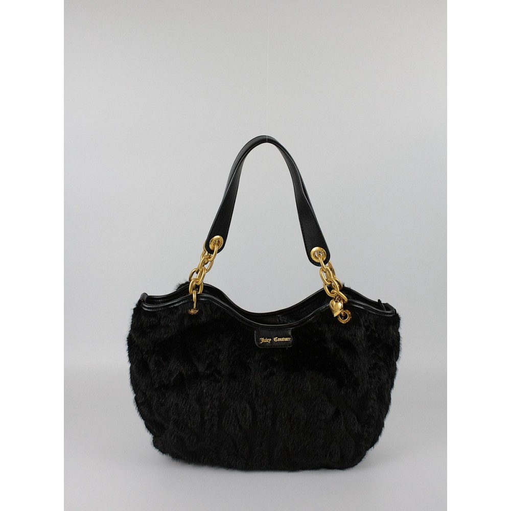 Γυναικεία Τσάντα Juicy Couture Angel Fur M. Double BIJ3J8998WZC000 Μαύρη