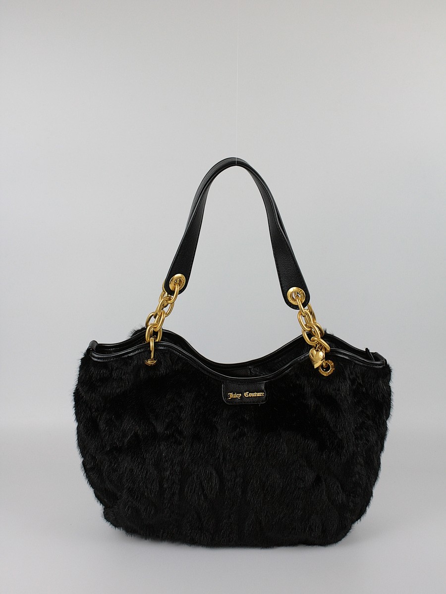 Γυναικεία Τσάντα Juicy Couture Angel Fur M. Double BIJ3J8998WZC000 Μαύρη