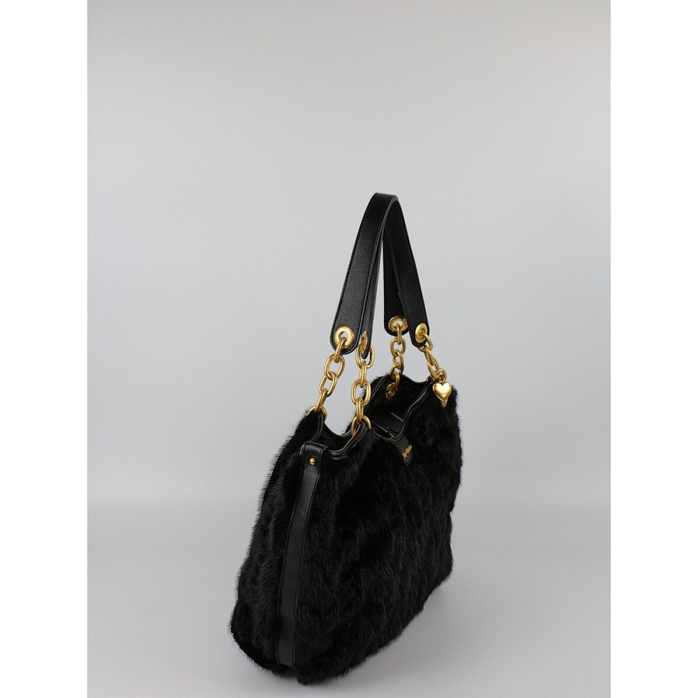 Γυναικεία Τσάντα Juicy Couture Angel Fur M. Double BIJ3J8998WZC000 Μαύρη