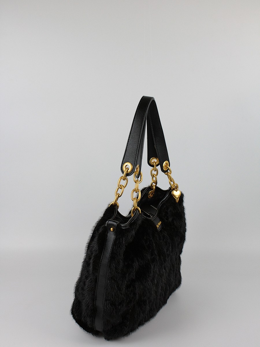 Γυναικεία Τσάντα Juicy Couture Angel Fur M. Double BIJ3J8998WZC000 Μαύρη
