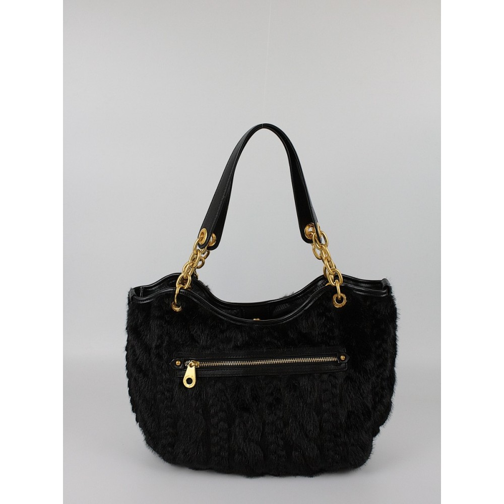 Γυναικεία Τσάντα Juicy Couture Angel Fur M. Double BIJ3J8998WZC000 Μαύρη