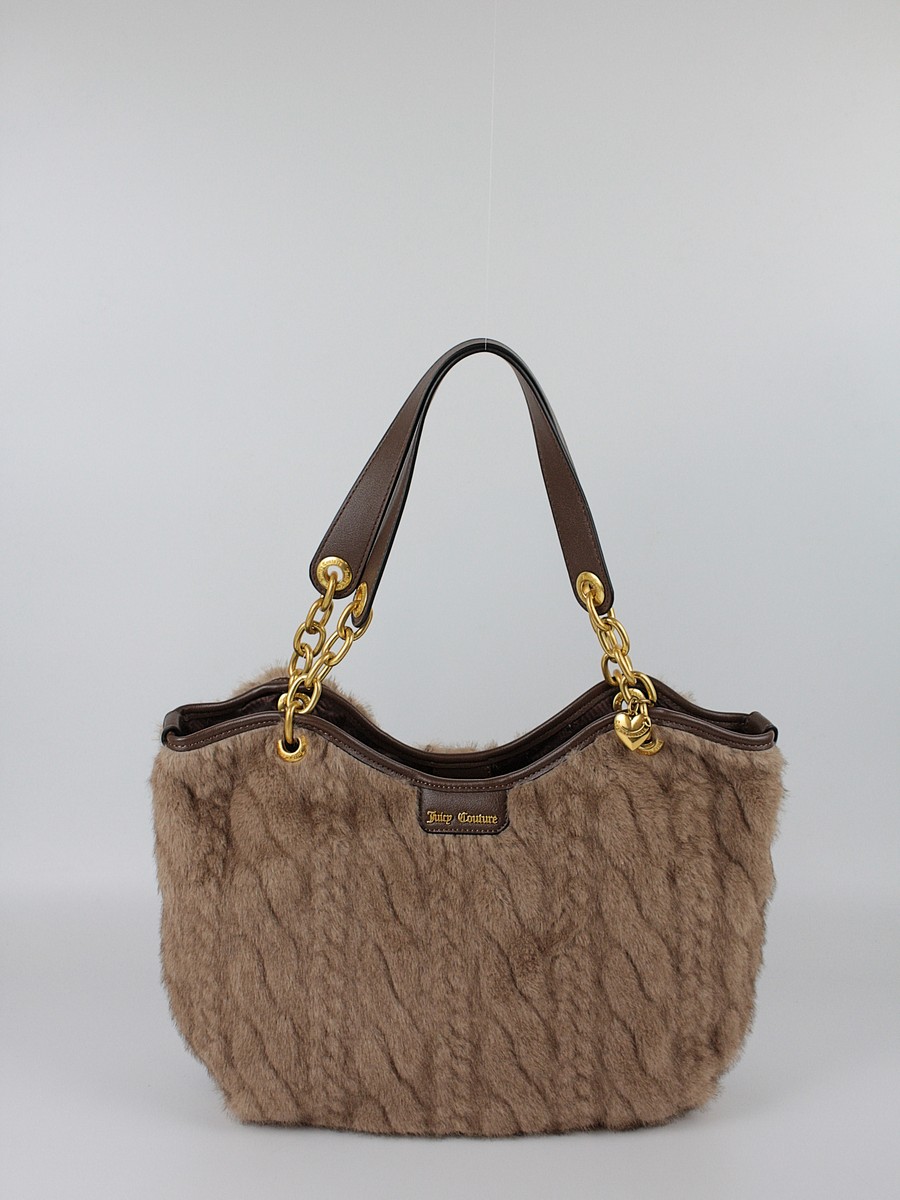Γυναικεία Τσάντα Juicy Couture Angel Fur M. Double BIJ3J8998WZCA77 Καφέ