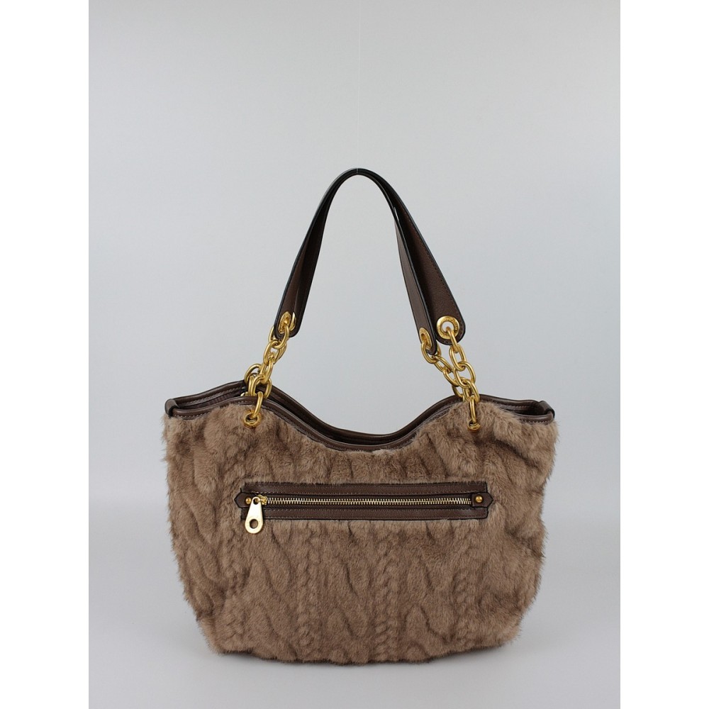 Γυναικεία Τσάντα Juicy Couture Angel Fur M. Double BIJ3J8998WZCA77 Καφέ