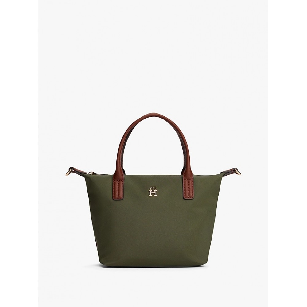 Γυναικεία Τσάντα Tommy Hilfiger Popette Mini Tote AW0AW17709-MT1 Χακί Γυναικεία Τσάντα Tommy Hilfiger Popette Mini Tote AW0AW17709-MT1 Χακί