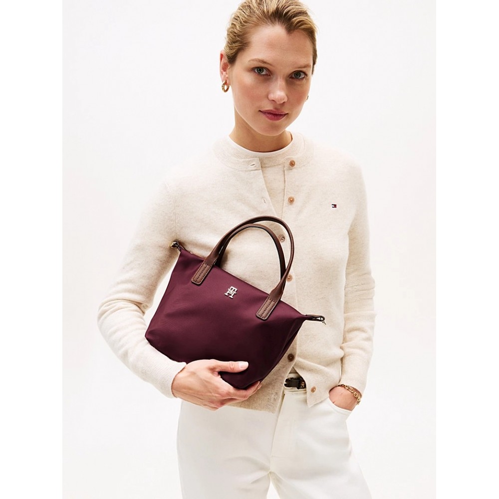 Γυναικεία Τσάντα Tommy Hilfiger Popette Mini Tote AW0AW17709-LVP Μπορντό Γυναικεία Τσάντα Tommy Hilfiger Popette Mini Tote AW0AW17709-LVP Μπορντό