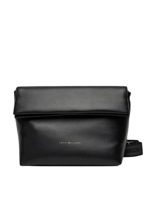 Γυναικεία Τσάντα Tommy Hilfiger Th Logotape Med Crossover AW0AW17692-BDS Μαύρη