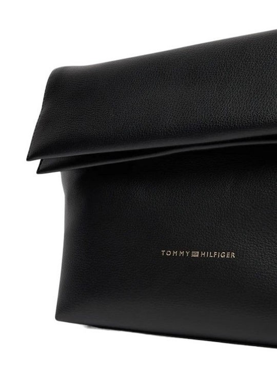 Γυναικεία Τσάντα Tommy Hilfiger Th Logotape Med Crossover AW0AW17692-BDS Μαύρη