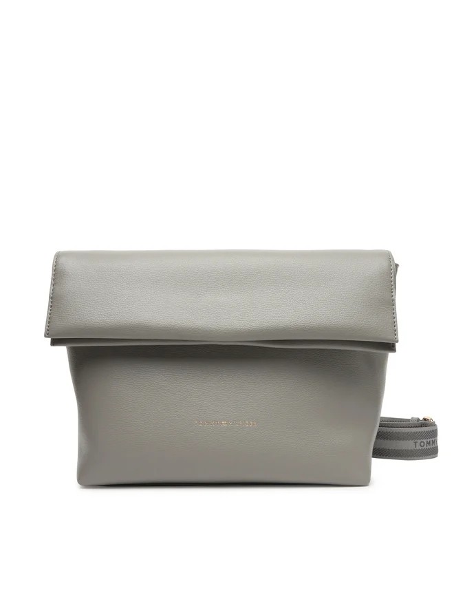 Γυναικεία Τσάντα Tommy Hilfiger Th Logotape Med Crossover AW0AW17692-PRY Γκρι