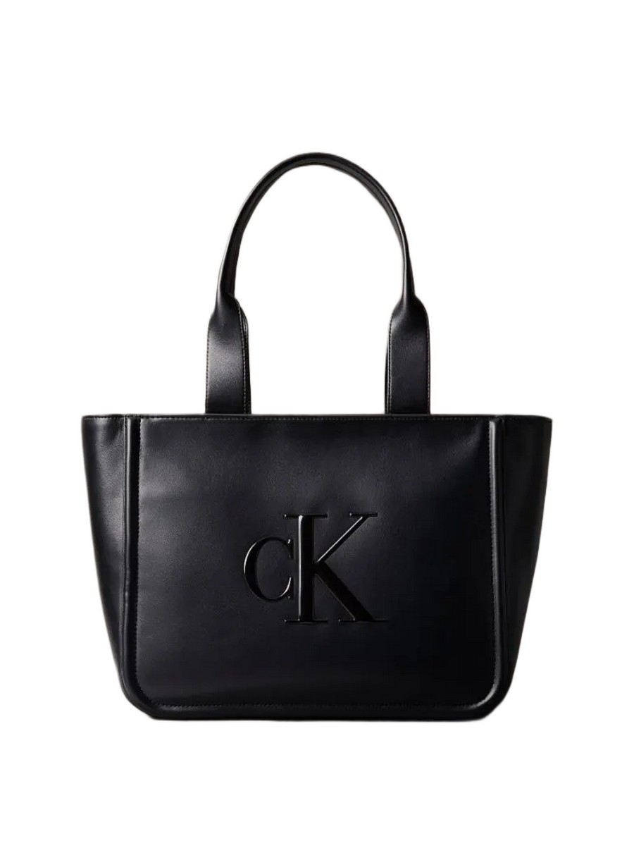 Γυναικεία Τσάντα Calvin Klein Raised Ck Medium Tote LV04F3218G-UB1 Μαύρη