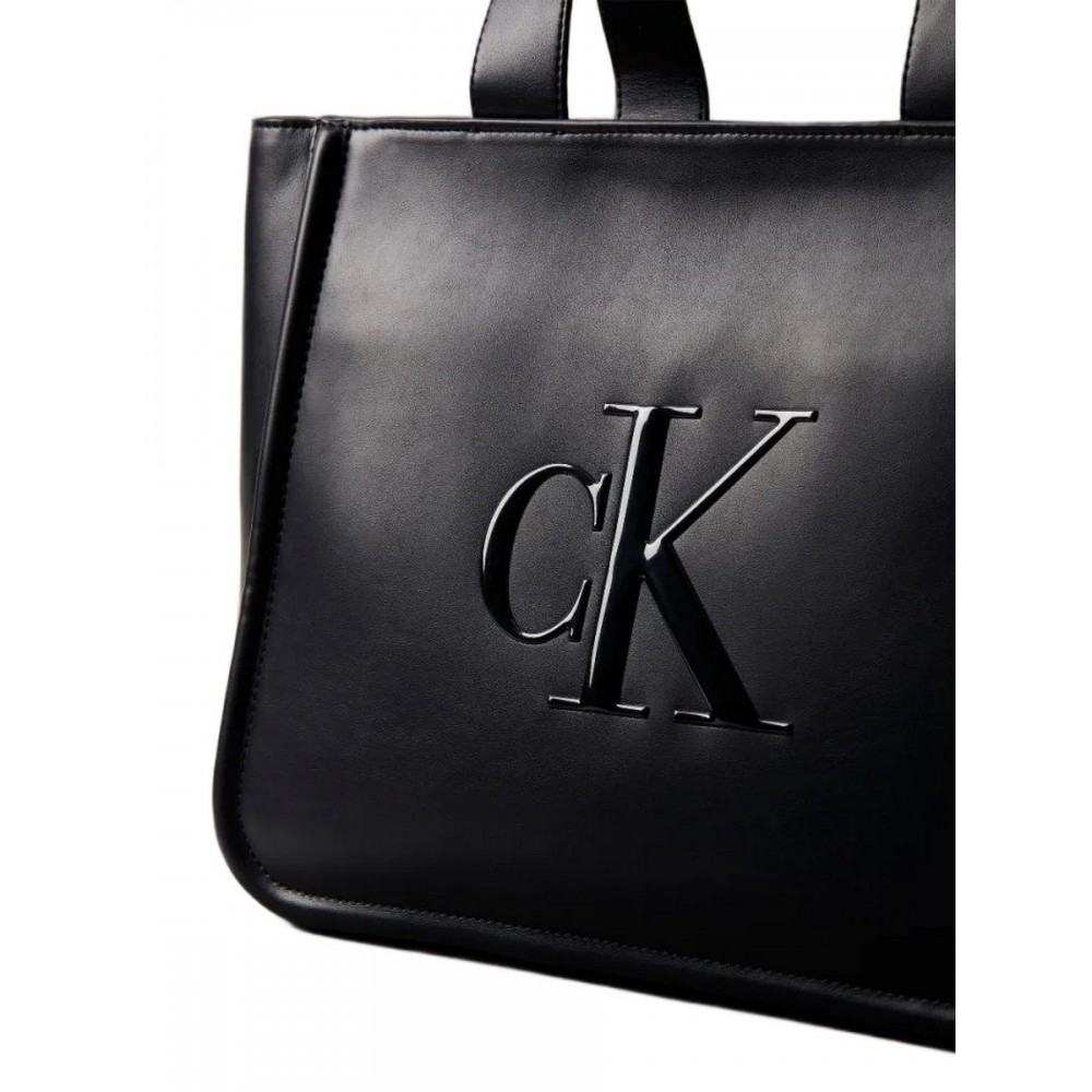 Γυναικεία Τσάντα Calvin Klein Raised Ck Medium Tote LV04F3218G-UB1 Μαύρη