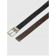 Ανδρική Ζώνη Calvin Klein Casual Pin Buckle 35mm Adj/Rev LV04F7024G-R2F Μαύρη