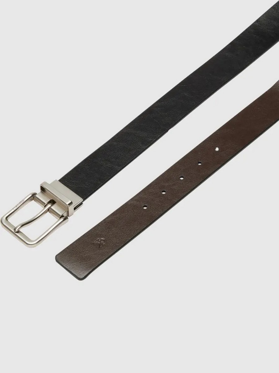 Ανδρική Ζώνη Calvin Klein Casual Pin Buckle 35mm Adj/Rev LV04F7024G-R2F Μαύρη