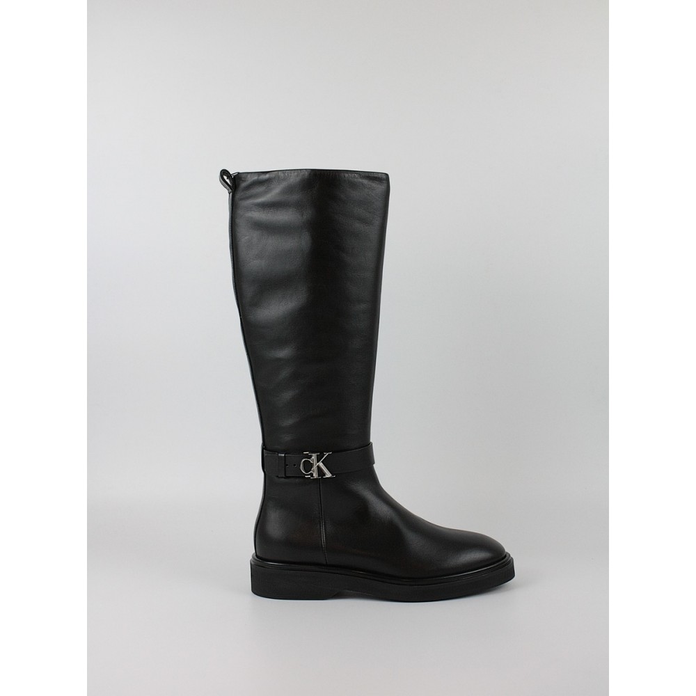 Γυναικεία Μπότα Calvin KLein Knee Boot W/ Metal Logo HW0HW02665-BEH Μαύρο Γυναικεία Μπότα Calvin KLein Knee Boot W/ Metal Logo HW0HW02665-BEH Μαύρο